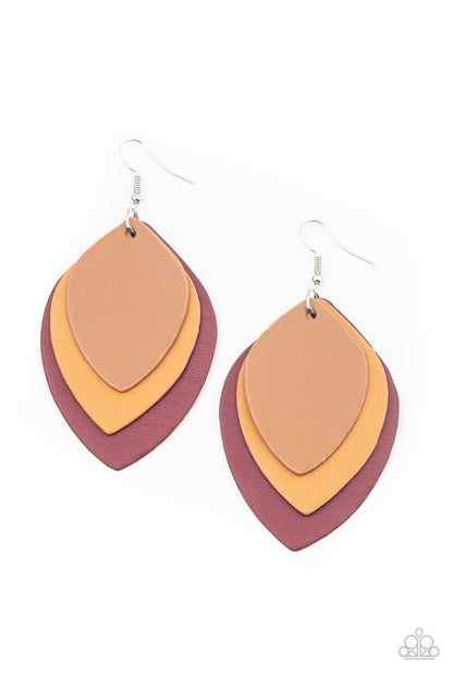 Light as a LEATHER-Red Earring