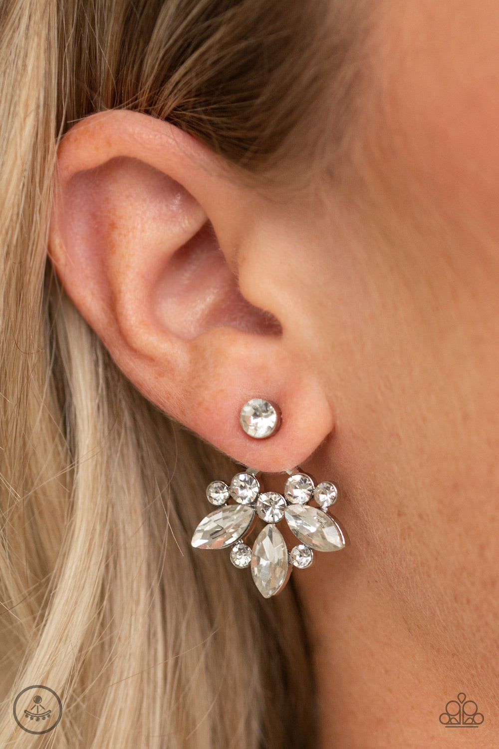 Crystal Constellations-White Post Earring