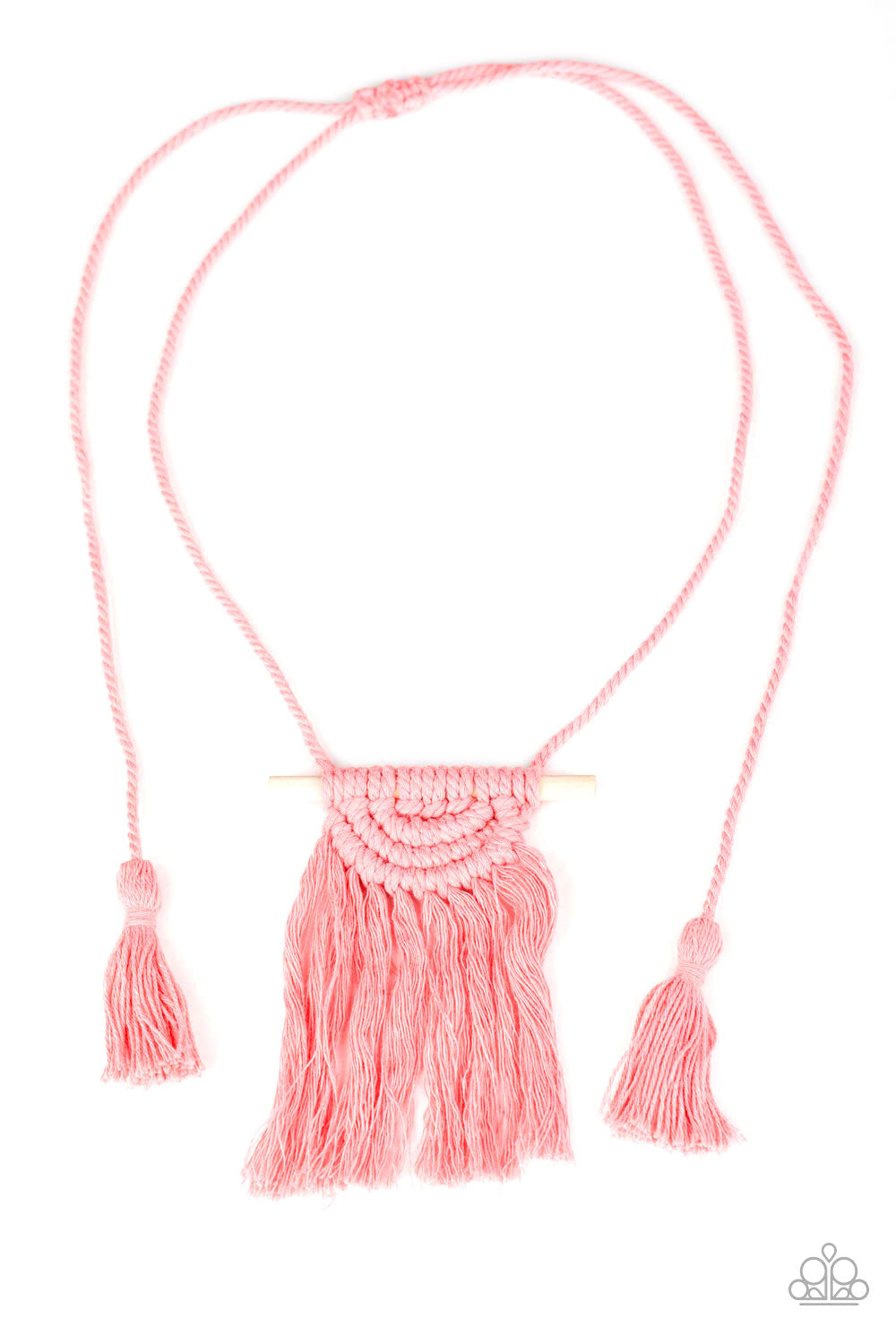 Between You and MACRAME-Pink Necklace