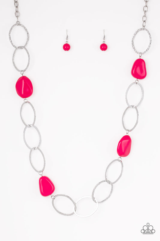 Modern Day Malibu-Pink Necklace