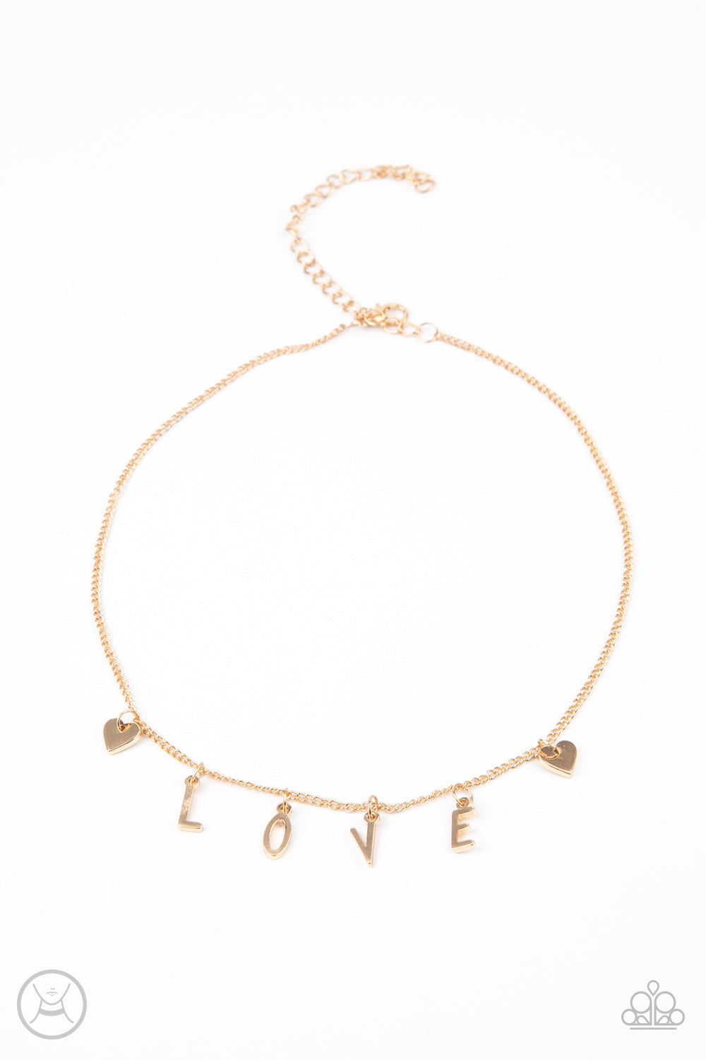 Love Conquers All-Gold Choker Necklace