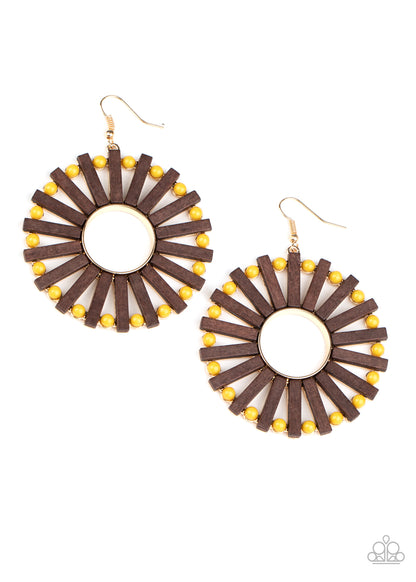 Solar Flare-Yellow Earring