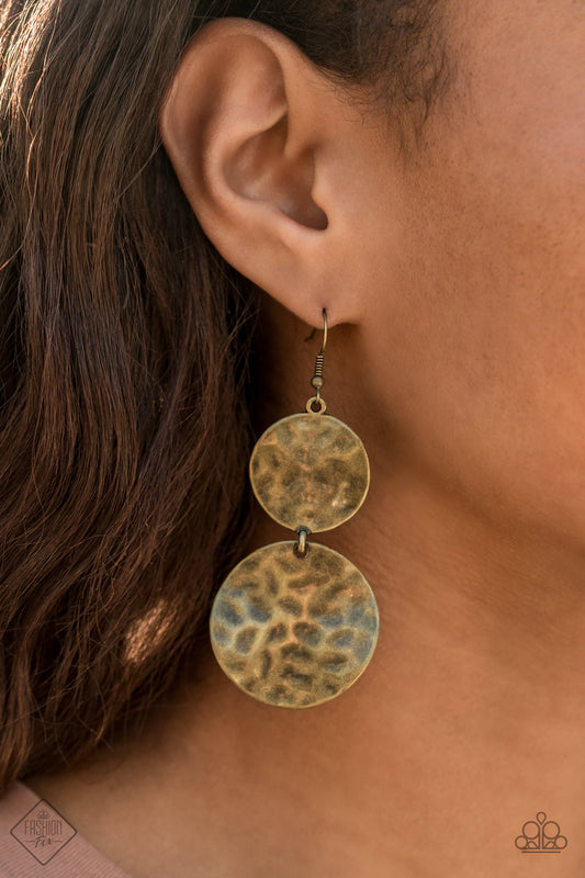 HARDWARE-Headed Brass Earrings