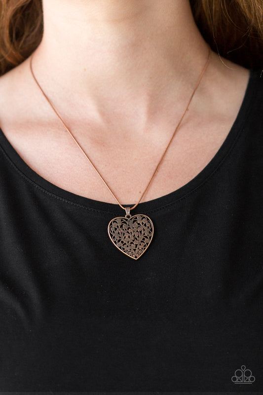 Look Into Your Heart-Copper Necklace