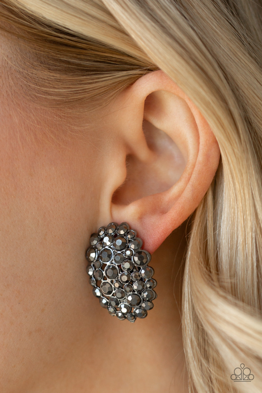 Daring Dazzle-Black Post Earring