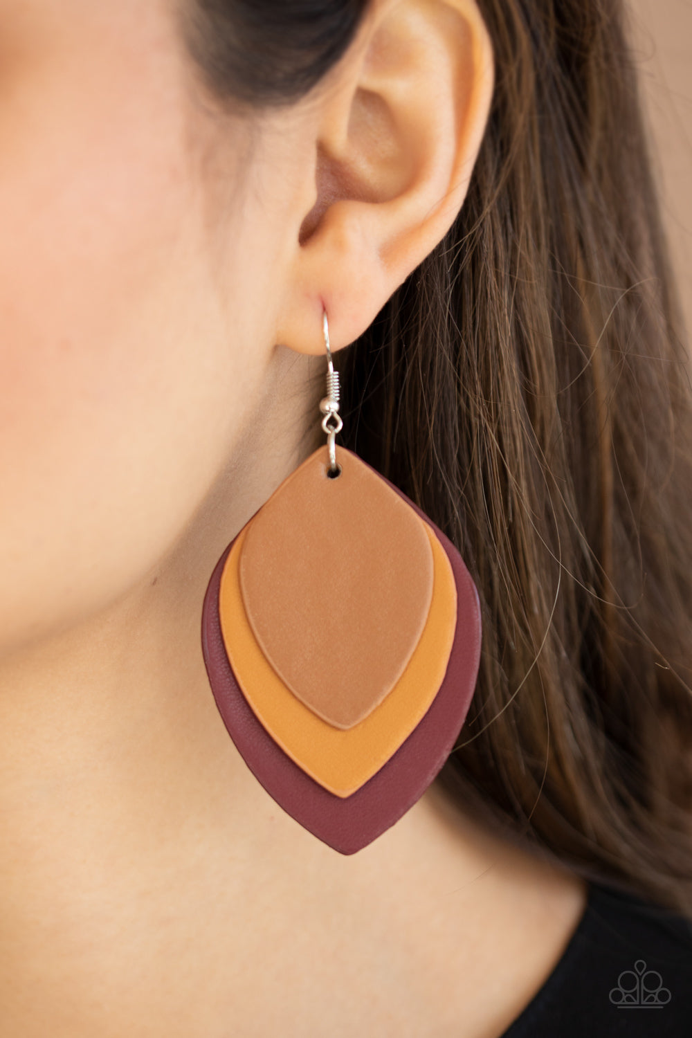 Light as a LEATHER-Red Earring