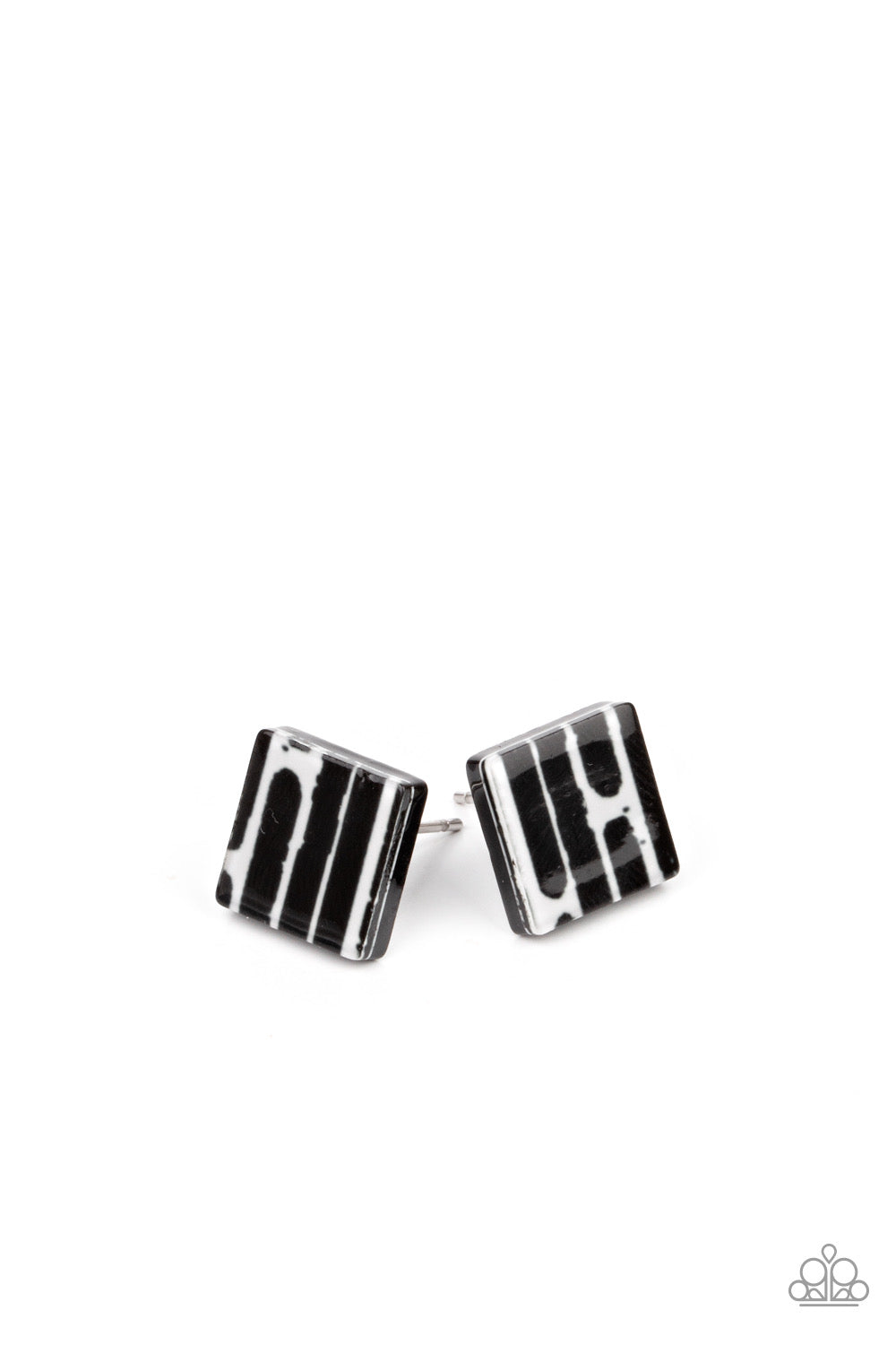Starlet Shimmer-Earring Abstract Black and White