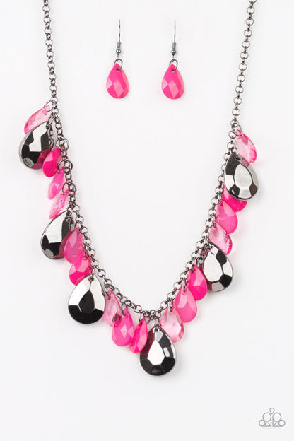 Hurricane Season-Pink Necklace