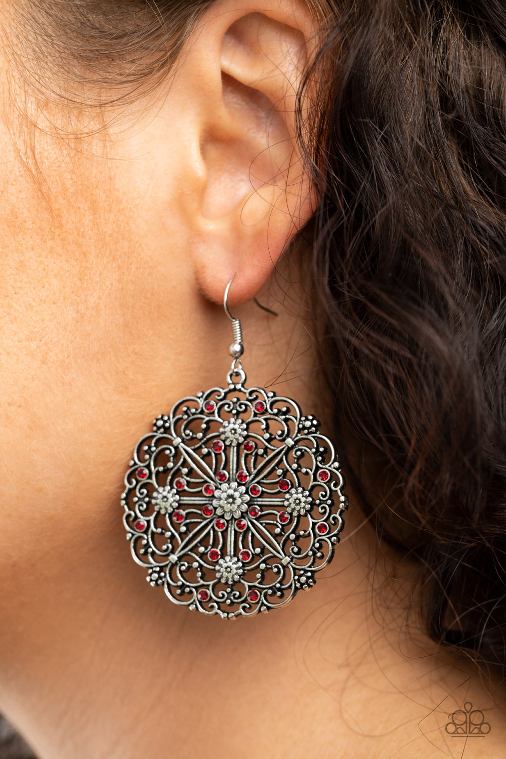 OH MANDALA! Red Earring