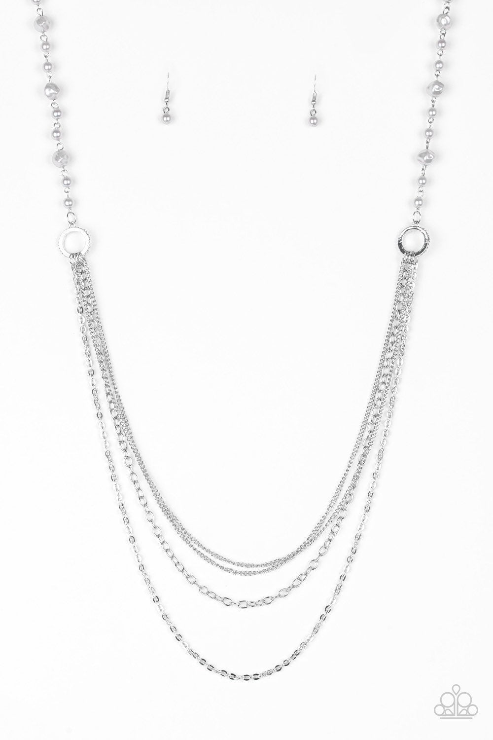 Contemporary Candence-Silver Necklace