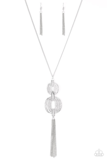 Timelessly Tasseled-Silver Necklace