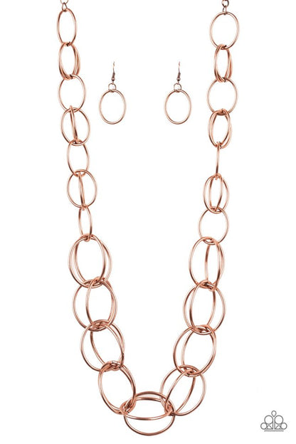 Elegantly Ensnared-Copper Necklace