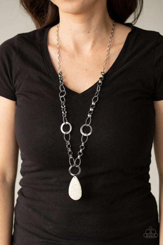 Recycled Refinement-White Necklace