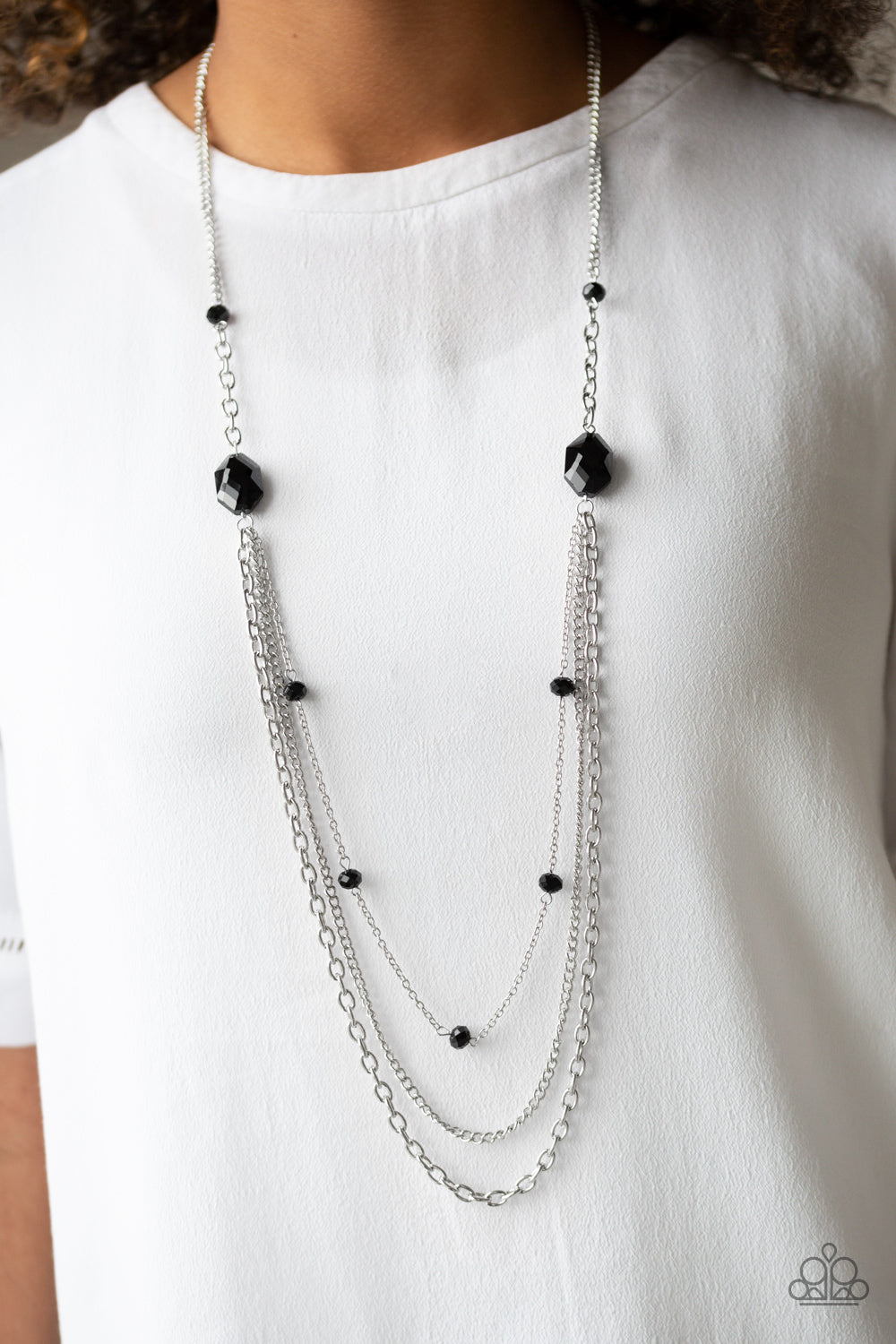 Dare To Dazzle-Black Necklace