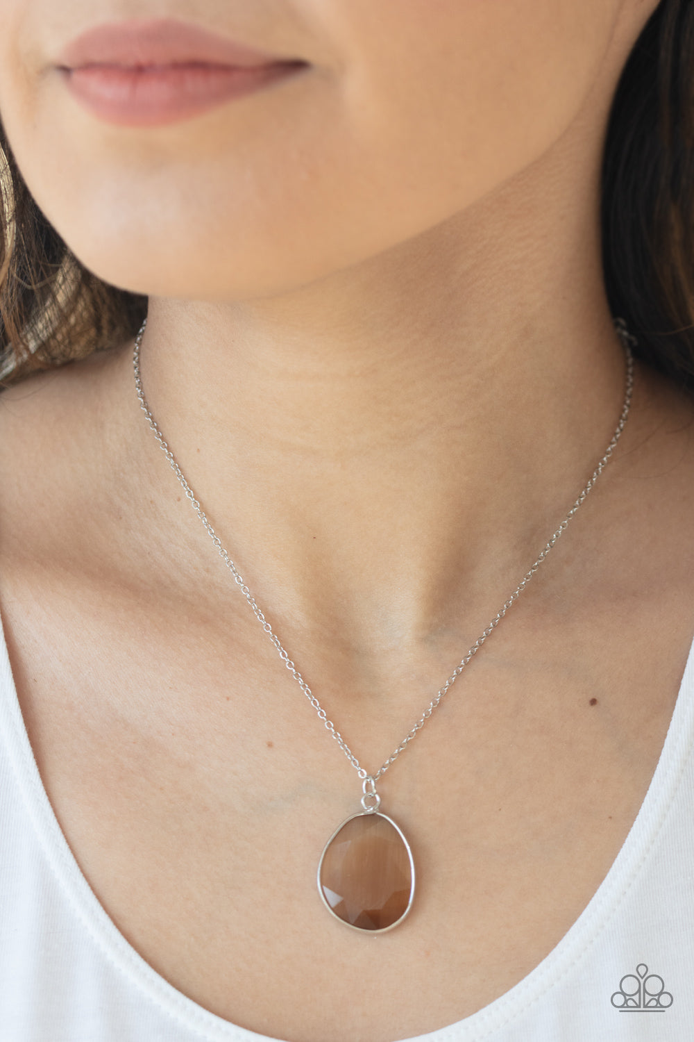 Icy Opalescence-Brown Necklace