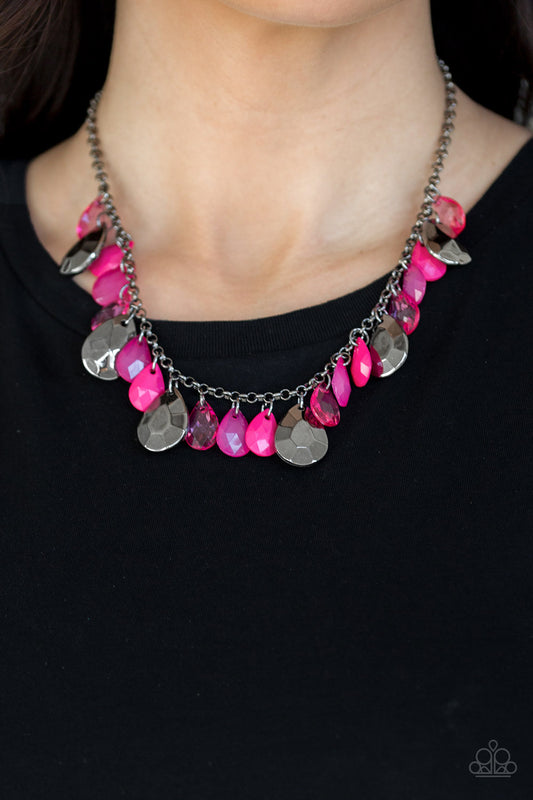 Hurricane Season-Pink Necklace