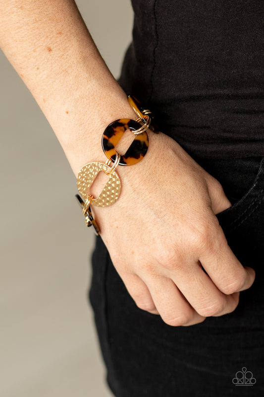 Retro Recharge-Brown Bracelet