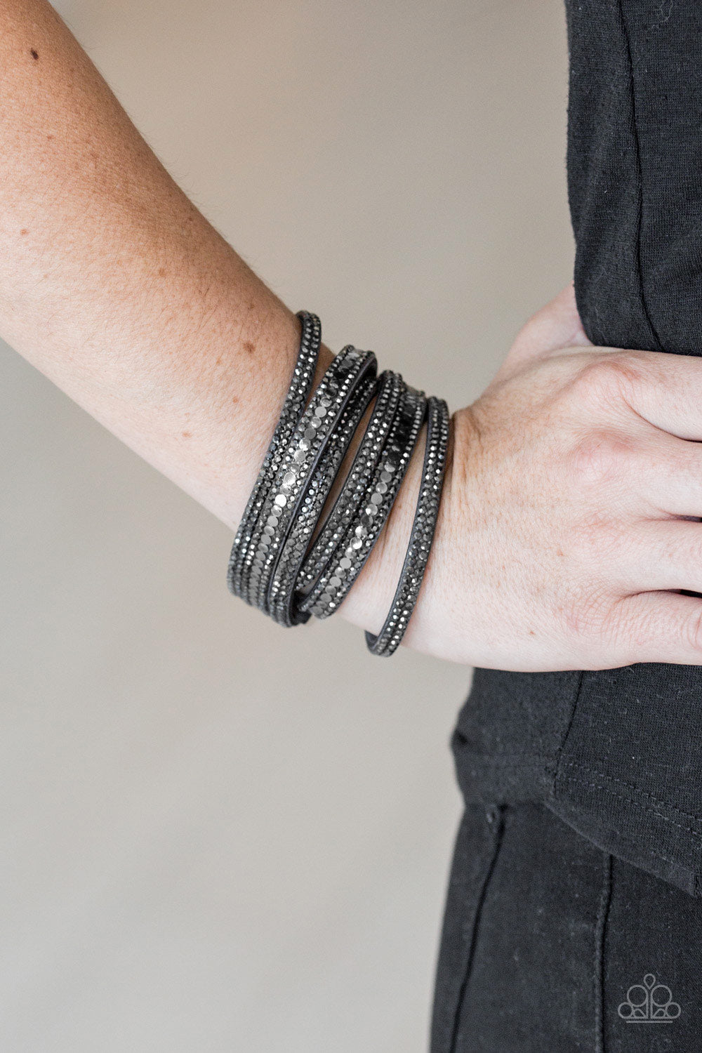 Rock Star Attitude-Silver Urban Bracelet