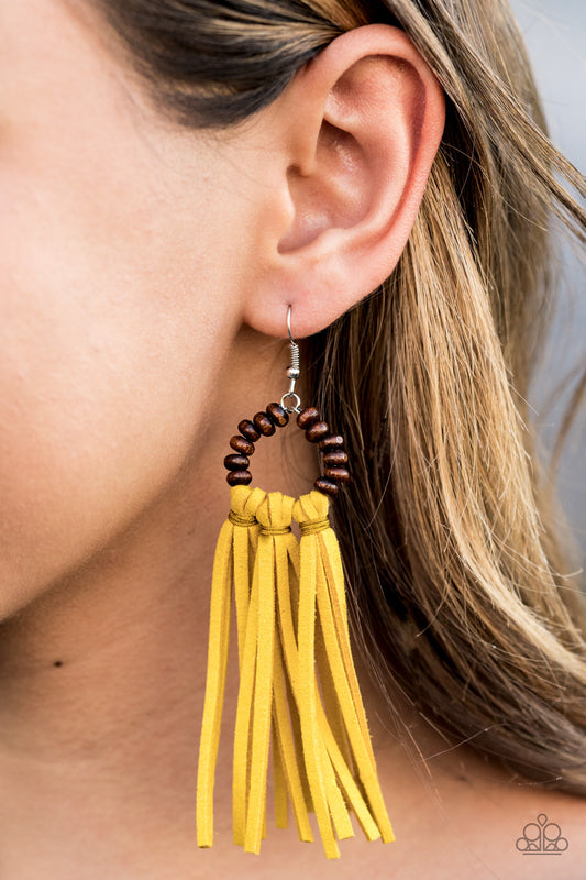 Easy To PerSUEDE- Yellow Earring