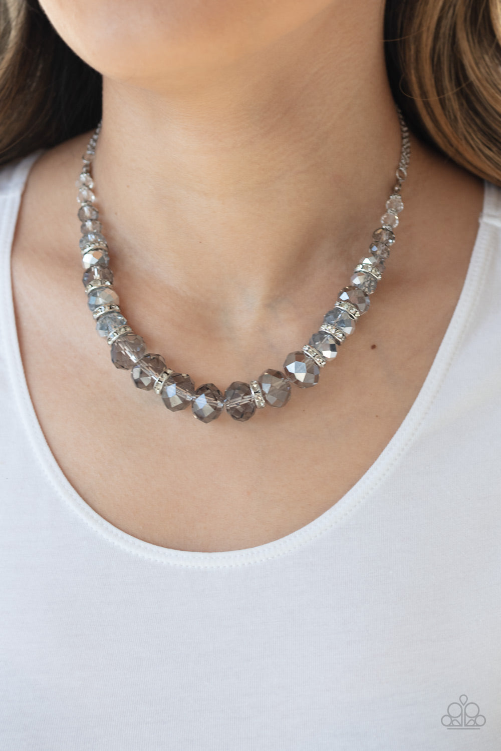 Distracted by Dazzle-Silver Necklace