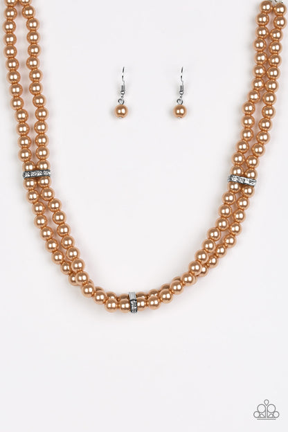 Put On Your Party Dress-Brown Necklace