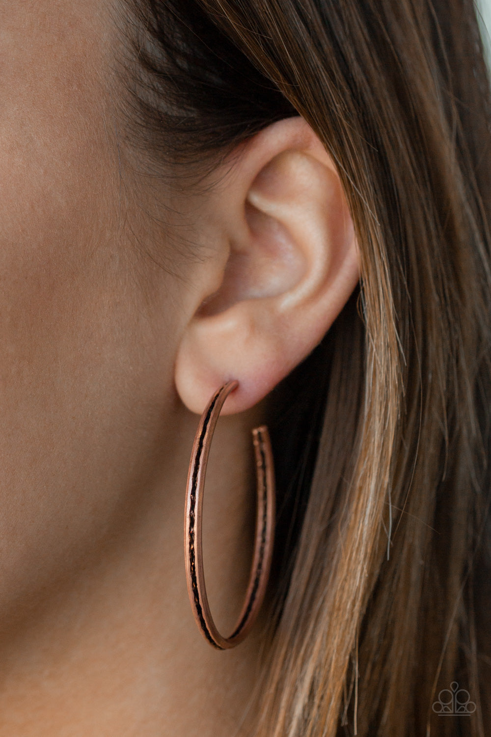 Texture Tempo-Copper Earrings