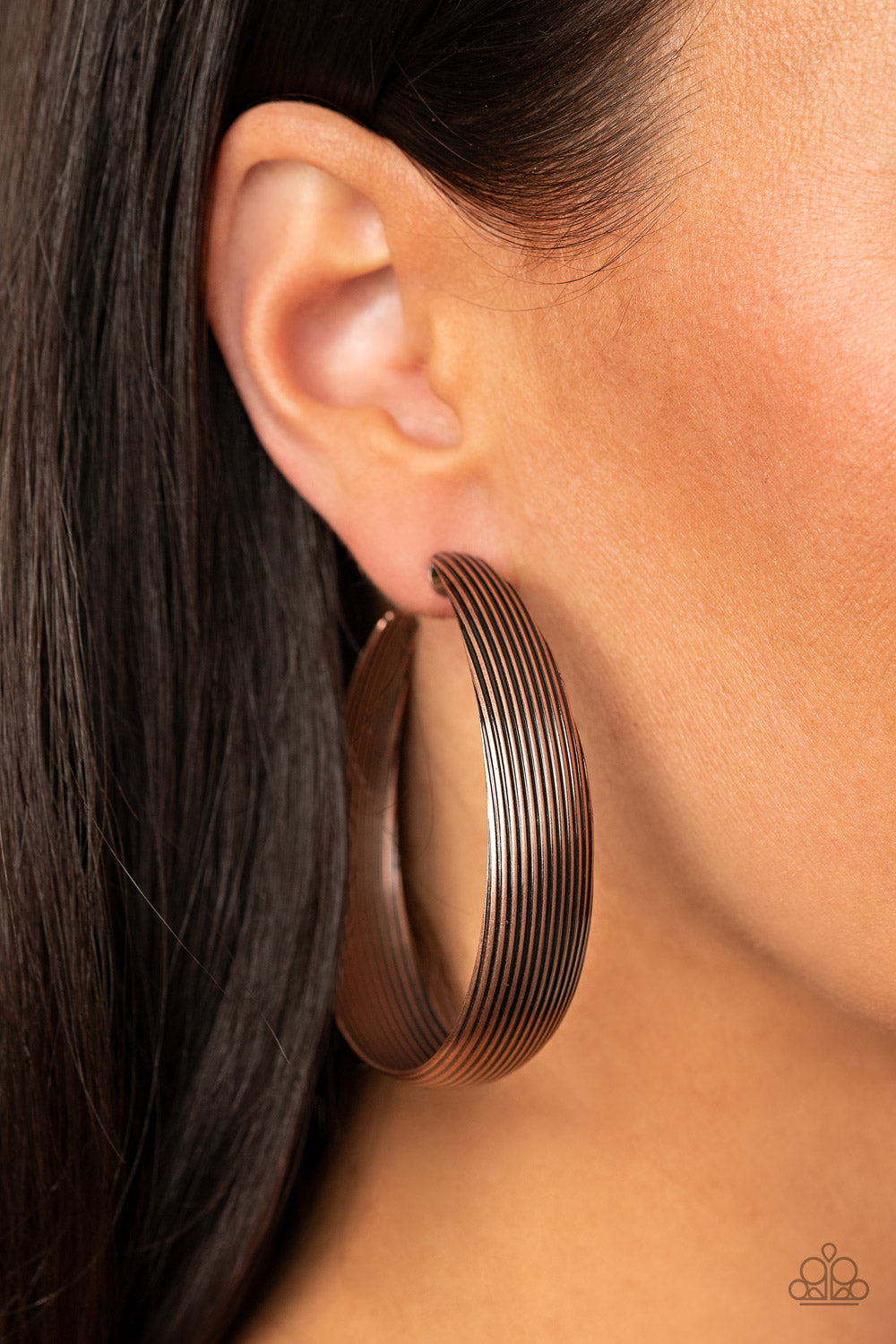 Desert Wanderings-Copper Hoop Earring