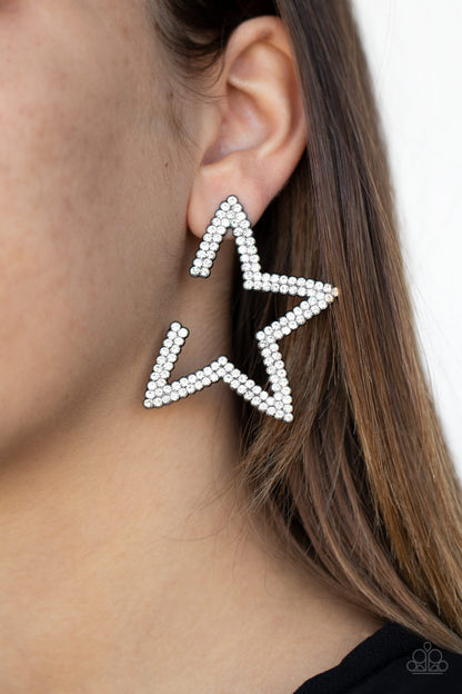 Star Player-Black Post Earring