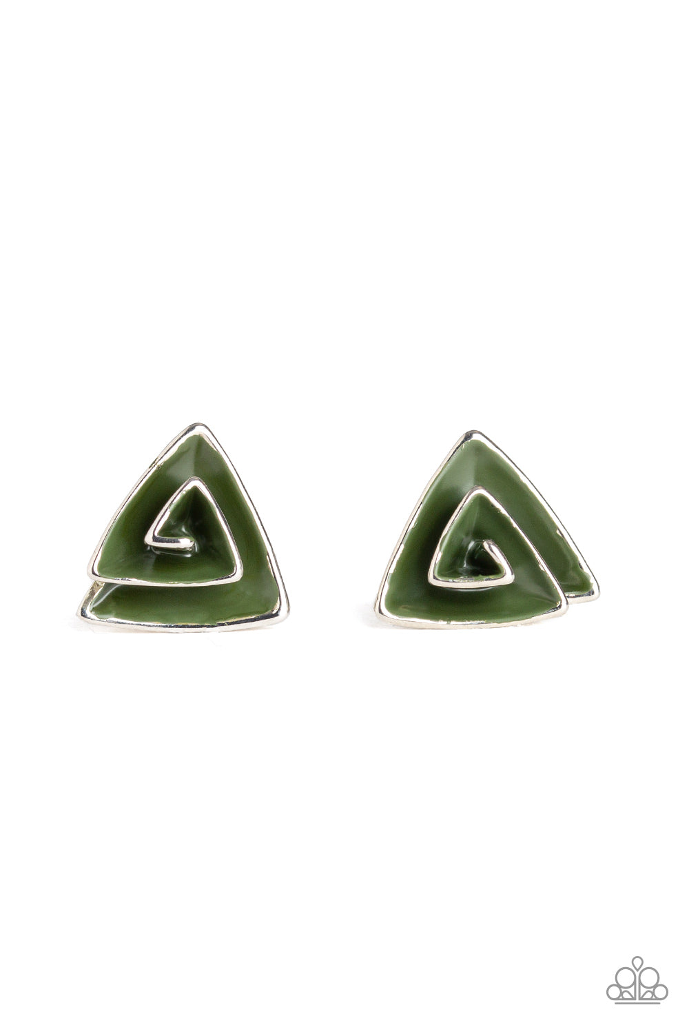 On Blast-Green Post Earring