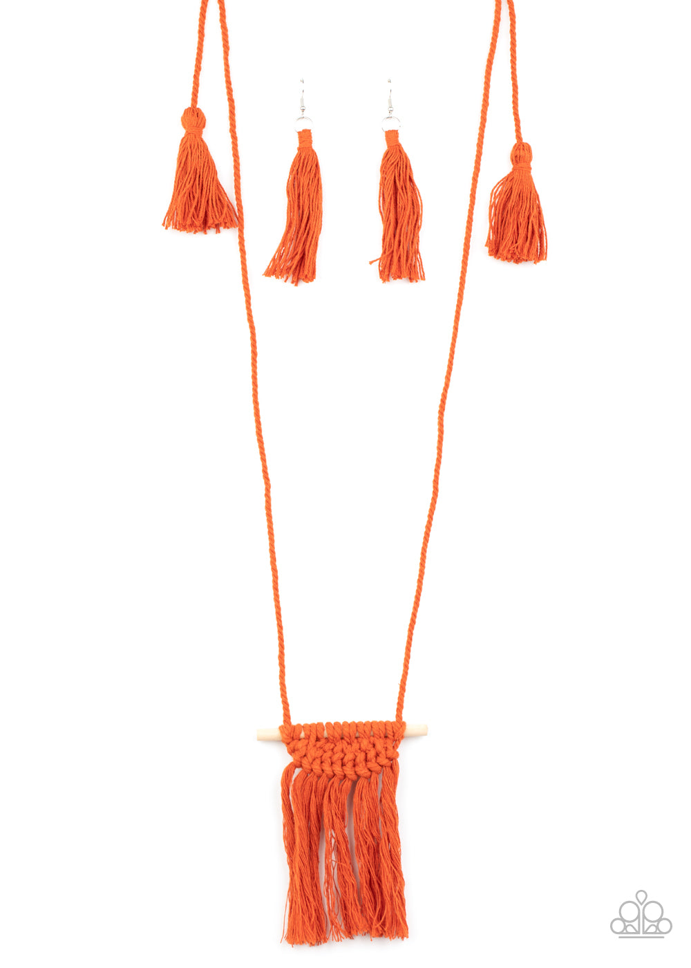 Between You And MACRAME-Orange Necklace