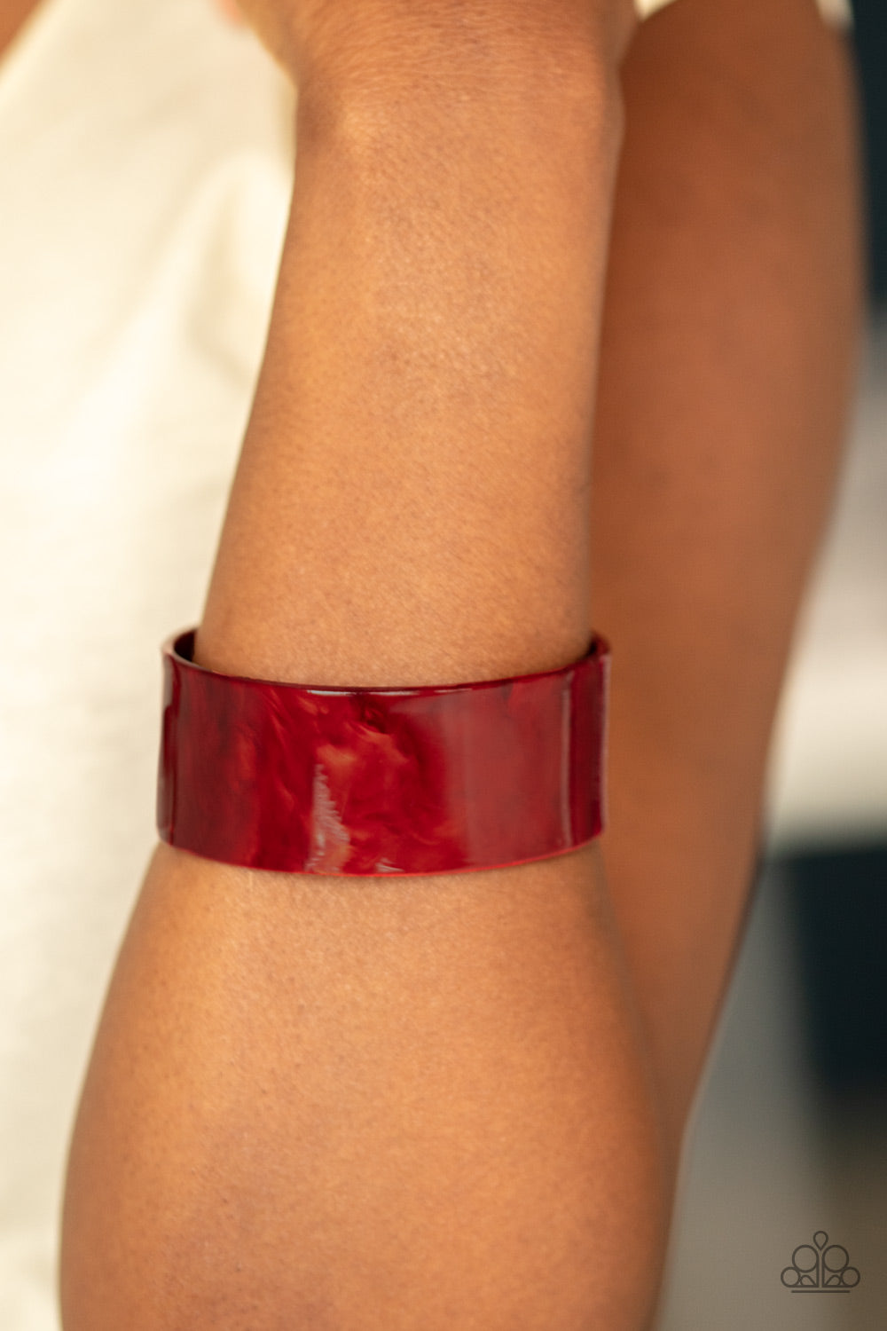 Glaze Over-Red Bracelet