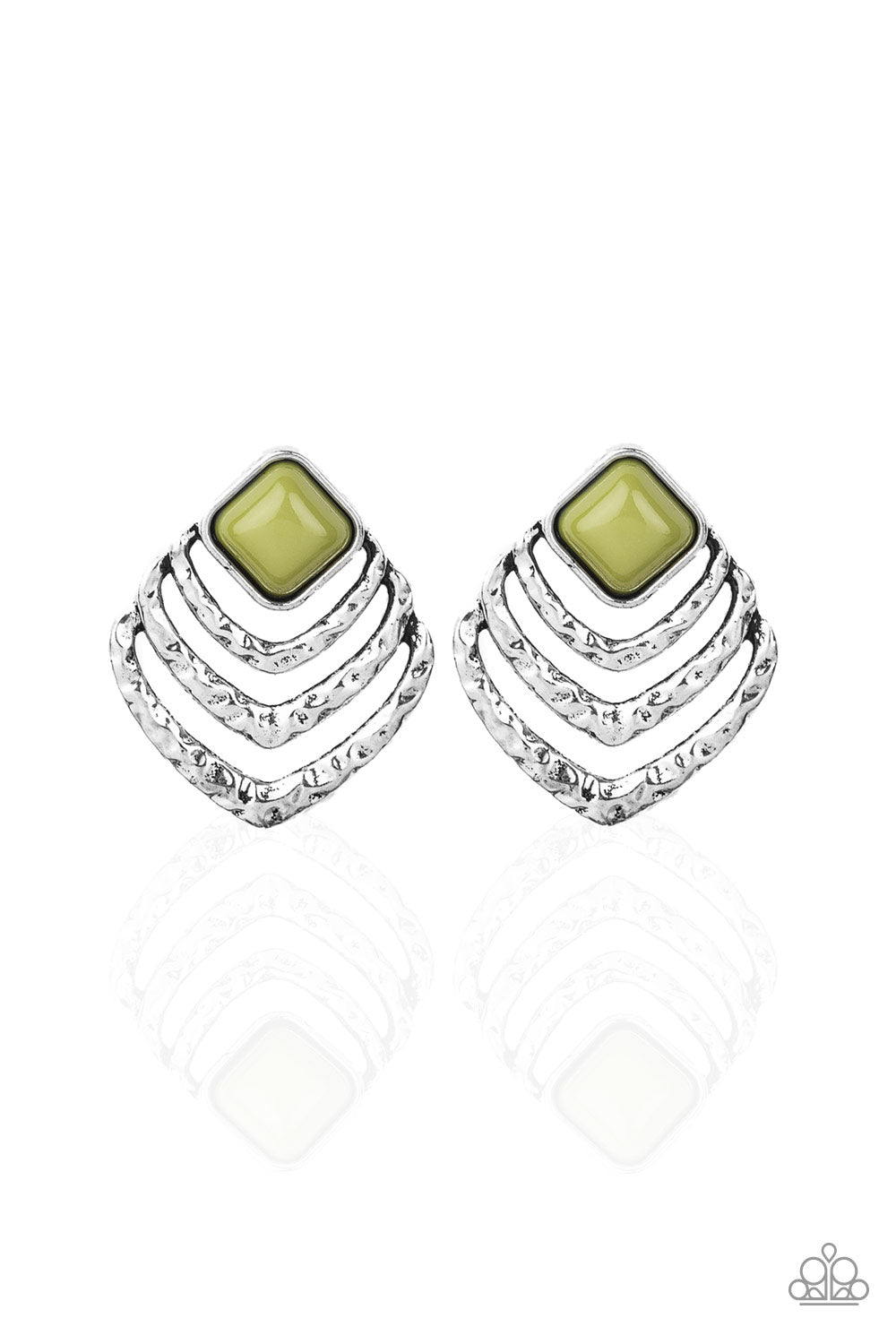 Rebel Ripple-Green Post Earring