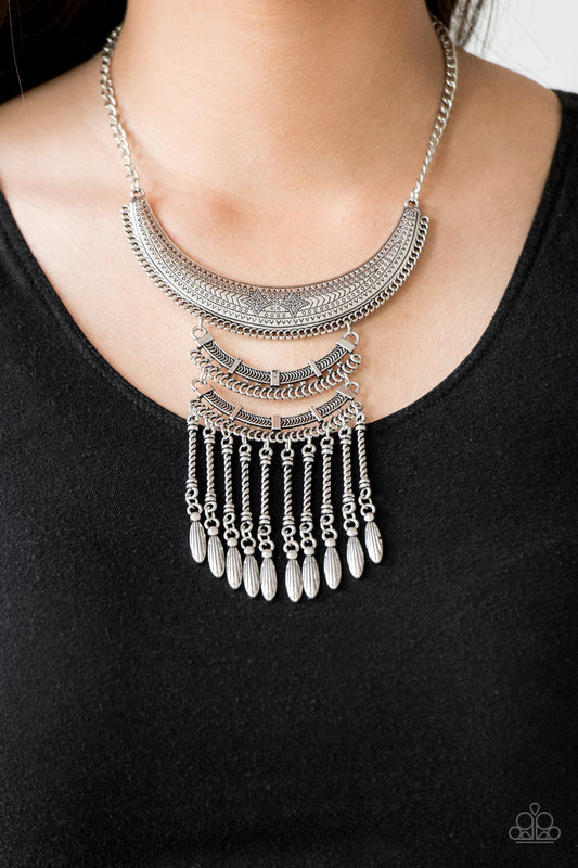 Eastern Empress-Silver Necklace