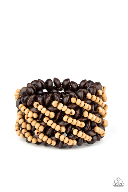 Cozy in Cozumel-Brown Bracelet