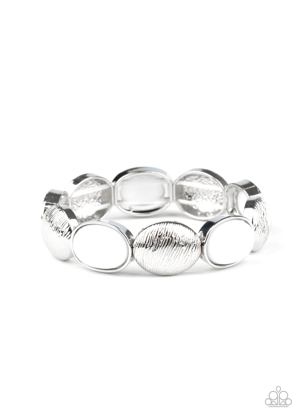 Decadently Dewy-White Bracelet