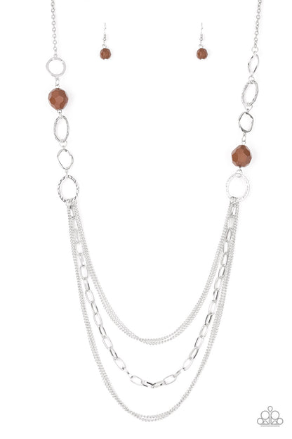 Margarita Masquerades Brown Necklace-Brown