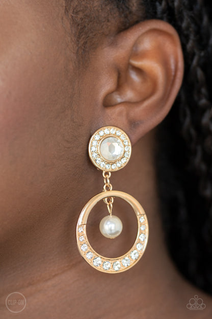 Regal Revel-Gold Clip-On Earring