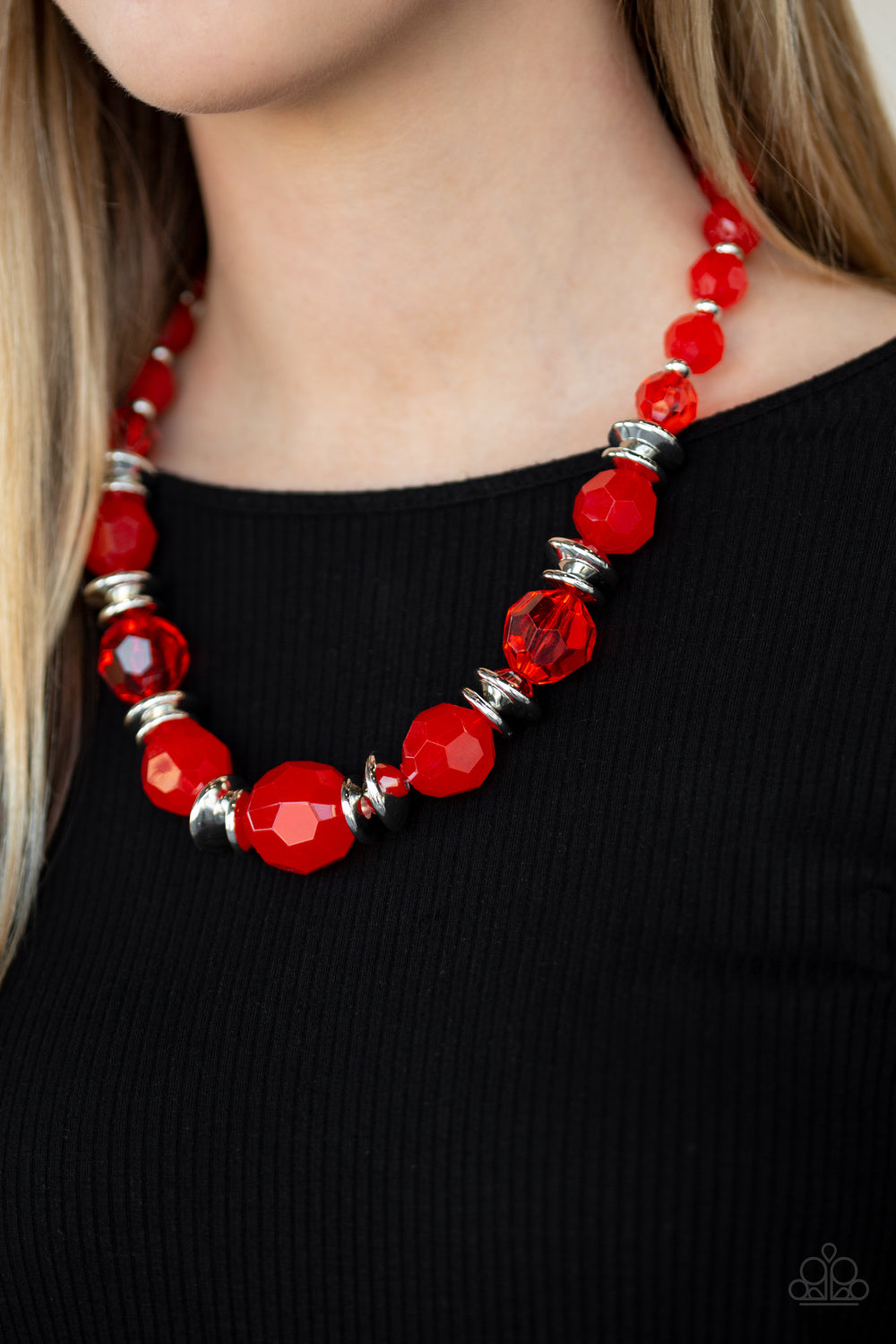 Dine and Dash-Red Necklace
