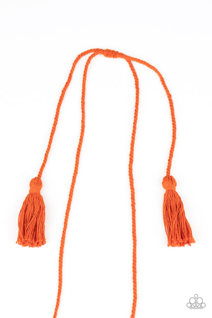 Between You And MACRAME-Orange Necklace