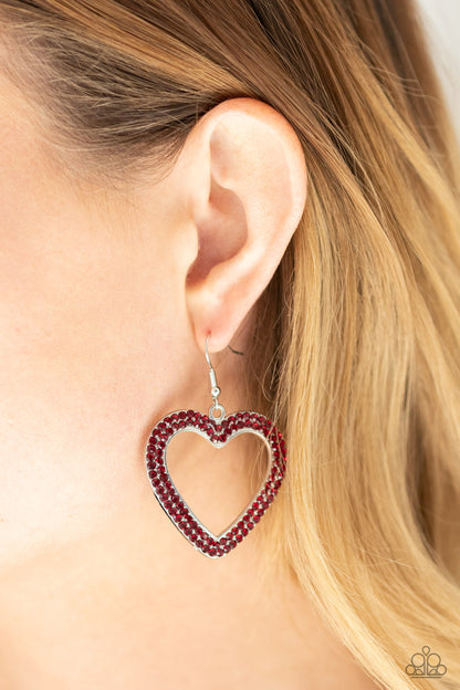 GLISTEN To Your Heart-Red Earring