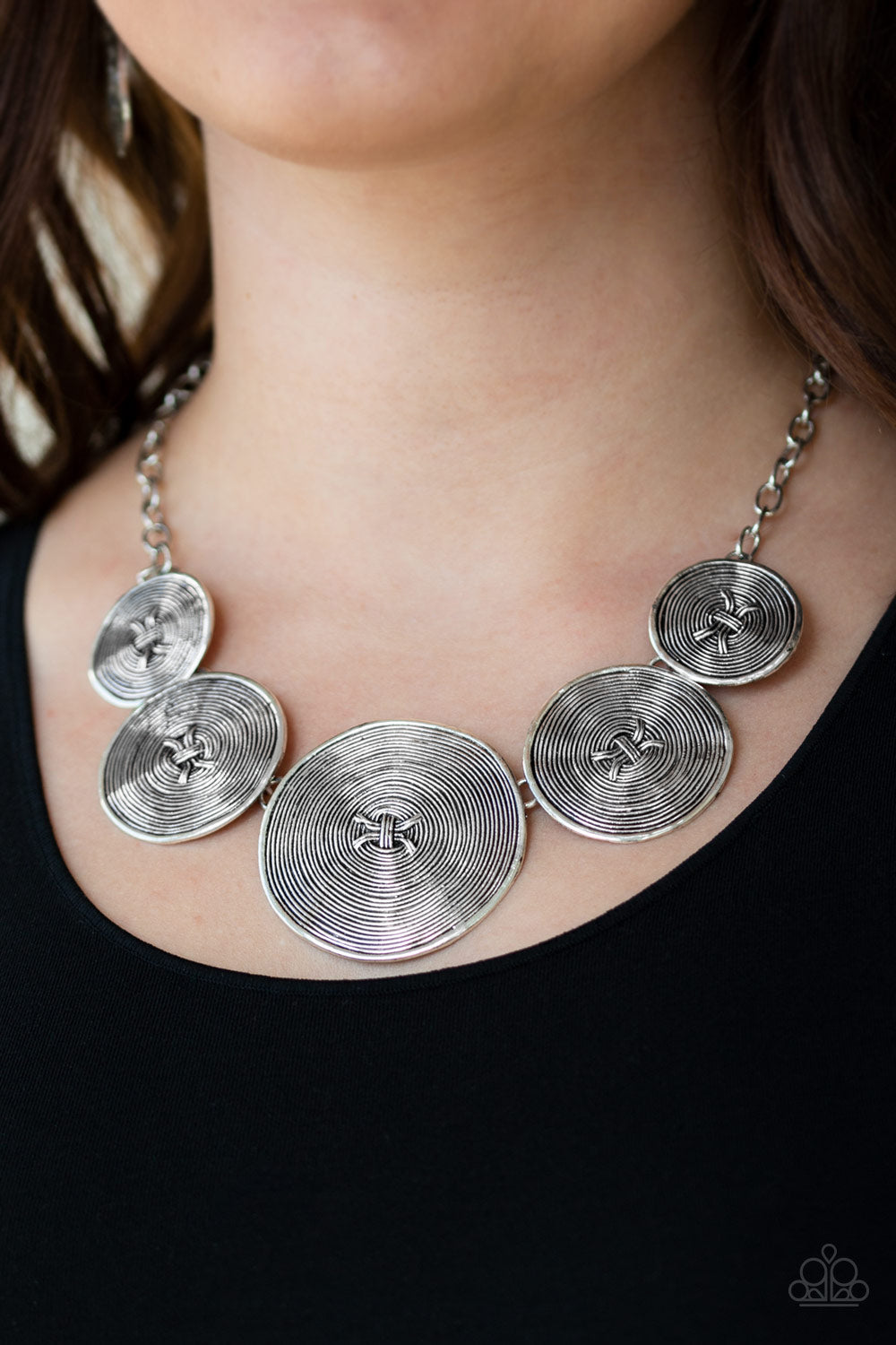 Deserves A Medal-Silver Necklace