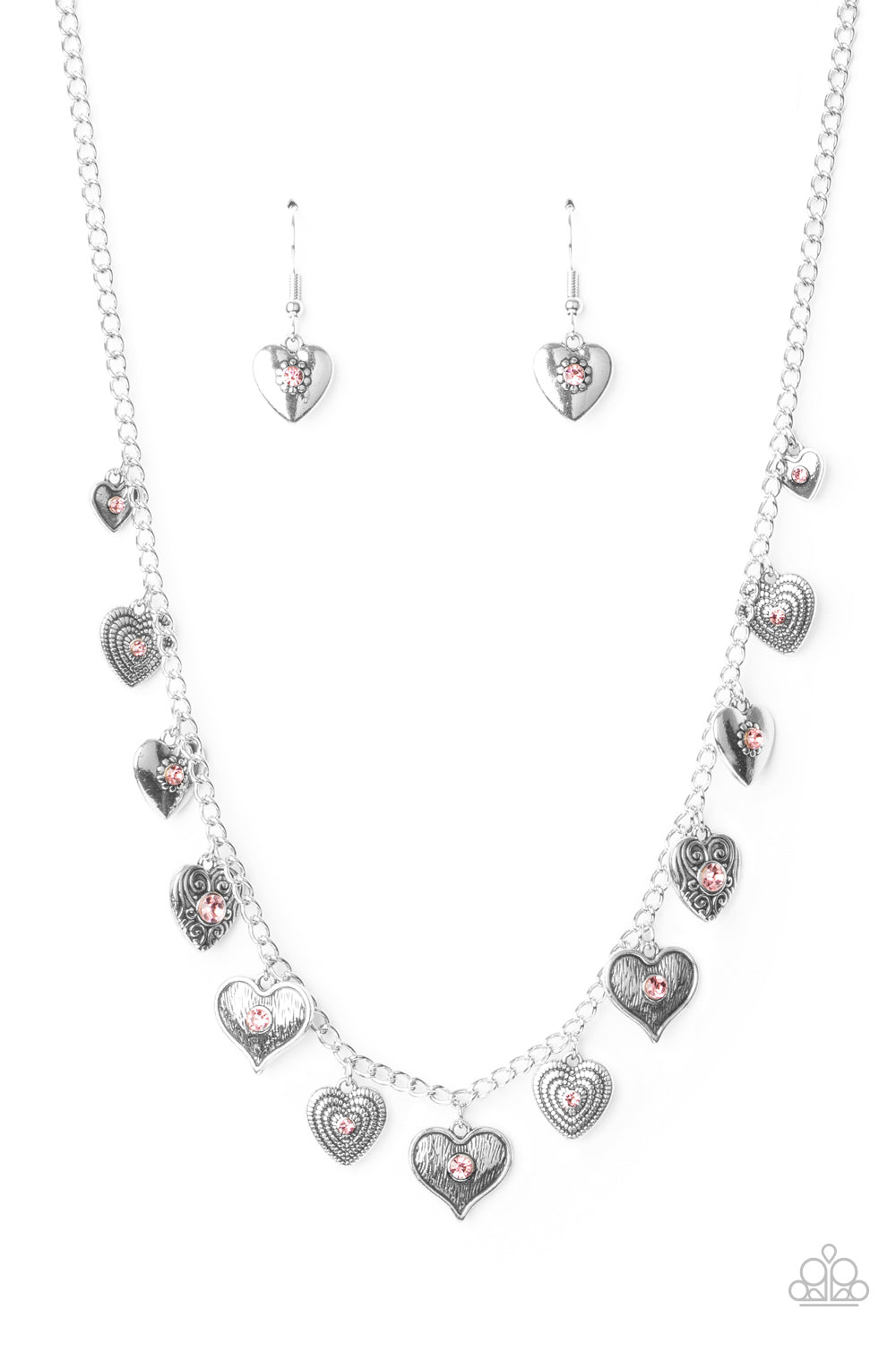 Lovely Lockets-Pink Necklace