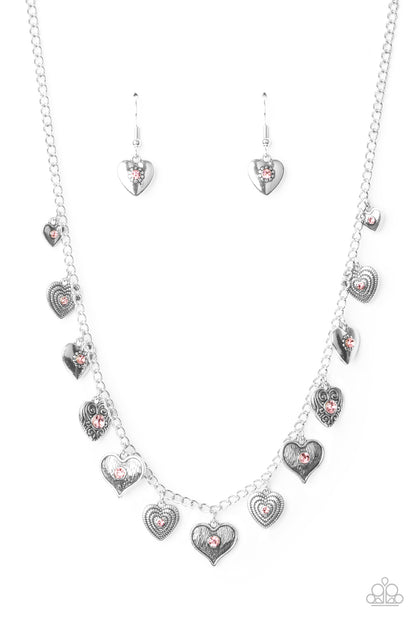 Lovely Lockets-Pink Necklace