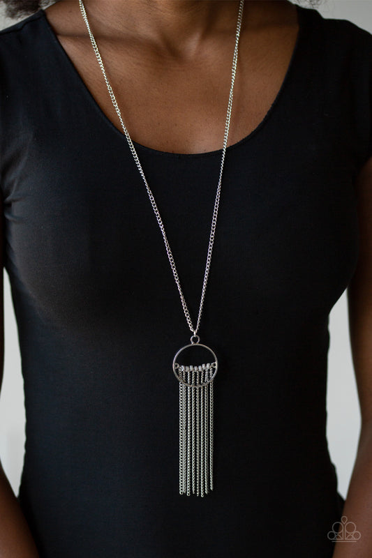 Terra Tassel-Silver Necklace