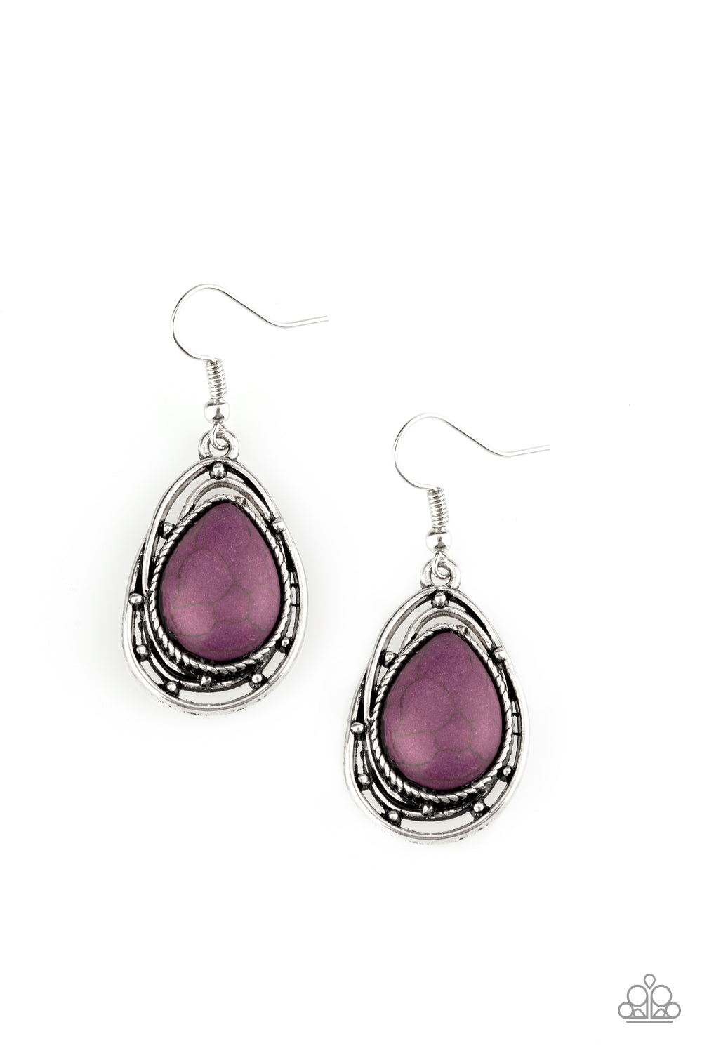 Abstract Anthropology-Purple Earrings