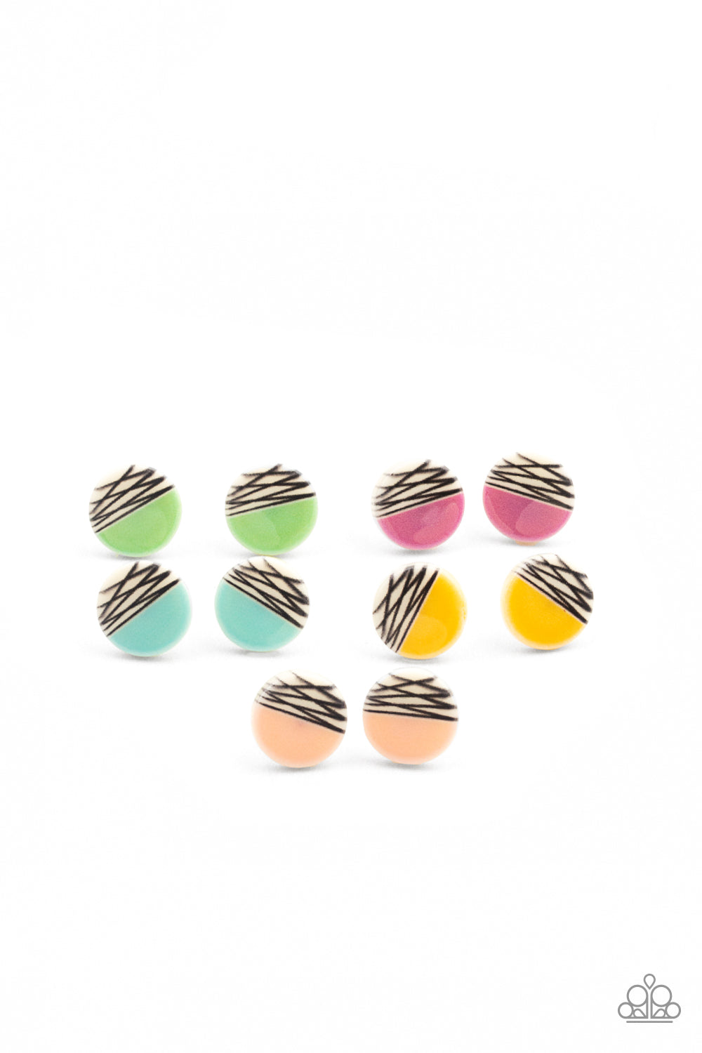 Starlet Shimmer-Half Striped Patterns Earring 20361762