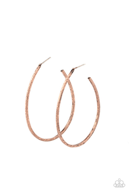 Cool Curves-Copper Hoop Earring