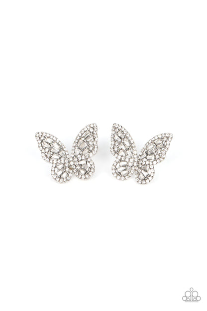 Smooth Like FLUTTER-White Post Earring