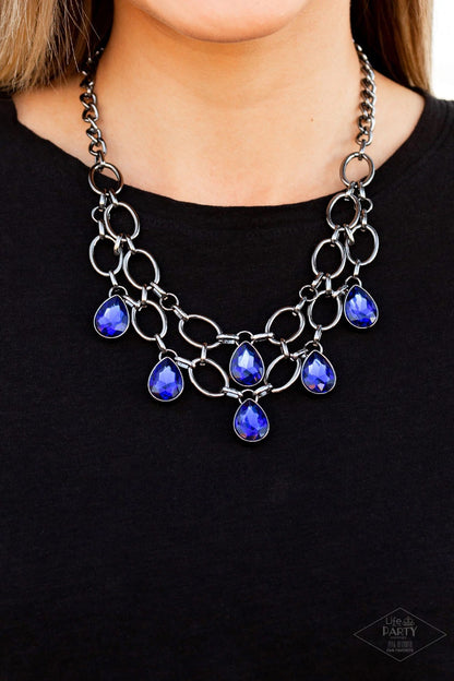 Show-Stopping Shimmer-Blue Necklace