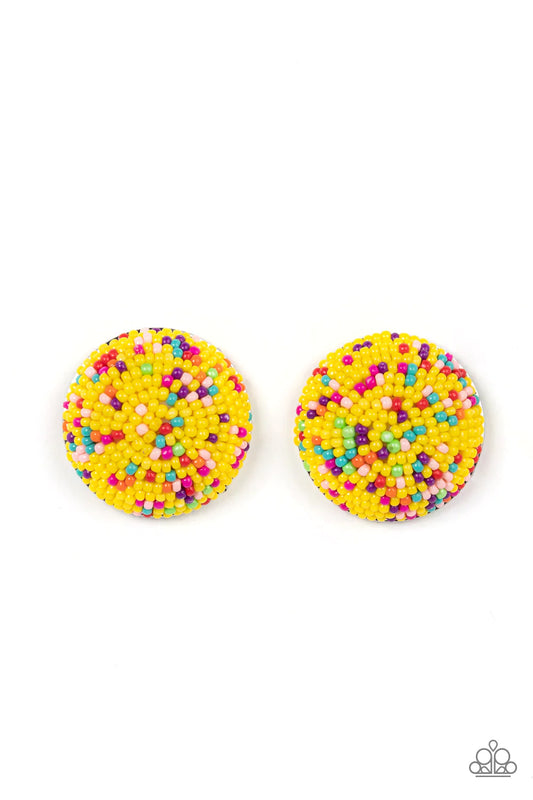 Kaleidoscope Sky - Yellow Post Earrings